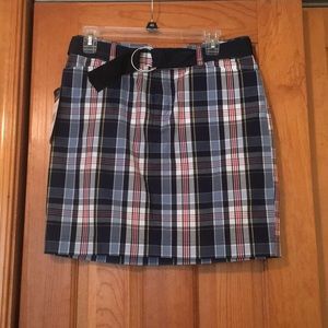 NWT, chaps plaid skirt